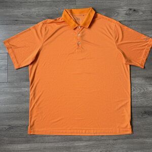 Walter Hagen‎ Essentials Men’s Orange Striped Golf Polo Shirt - Size XXL
